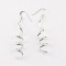 Spiral Silver Hook Earrings