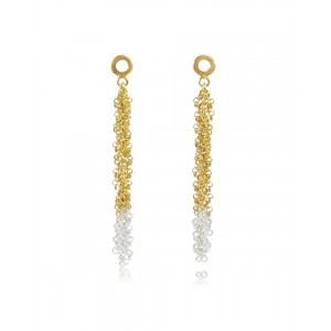 Tickle 1 Silver, Gold, Long Earrings