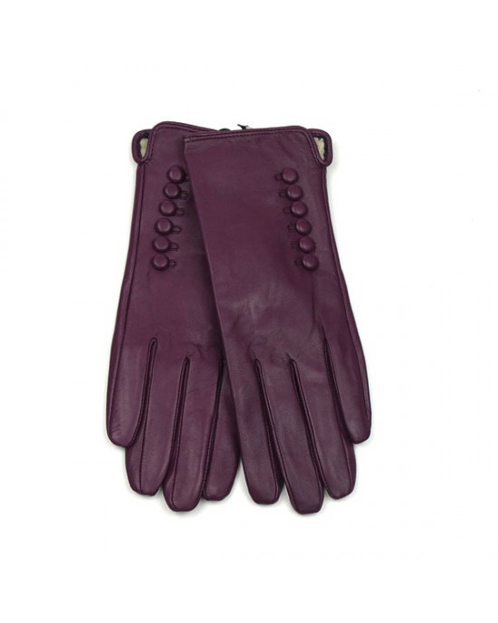 Leather Gloves in Berry Red - Kiena-Jewellery