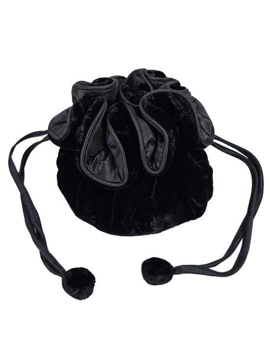 Black Silk Velvet Jewellery Pouch Black Silk Velvet Jewellery Pouch
