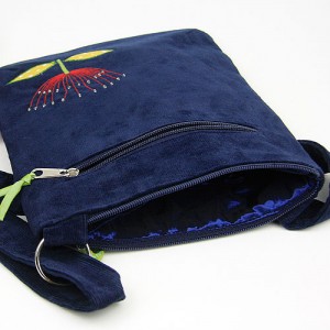 Deep Blue Corduroy Pohu Messenger Bag