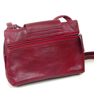 Red Leather Shoulder Bag by Saccoo Red Leather Shoulder Bag by Saccoo