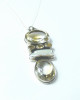 Five Lemon Topaz and Pearl Silver Pendant Five Lemon Topaz and Pearl Silver Pendant