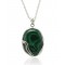 Green Malachite Silver Pendant