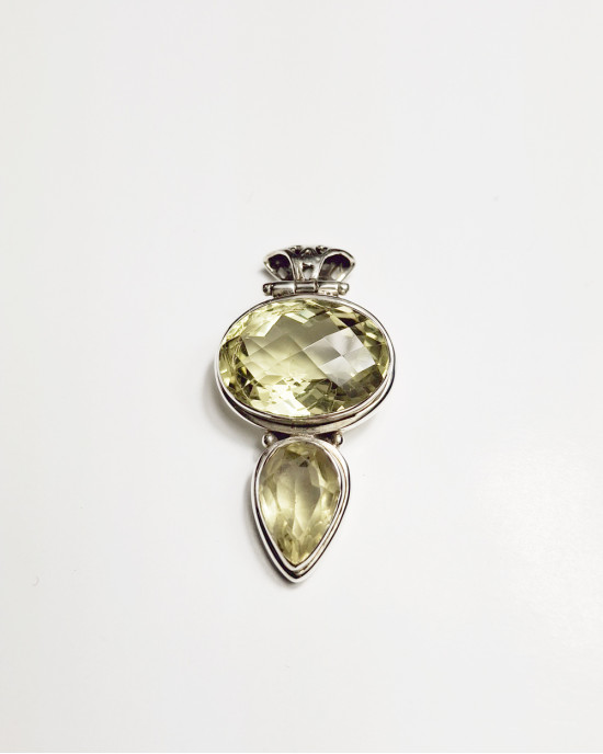 Double Lemon Topaz Silver Pendant Double Lemon Topaz Silver Pendant