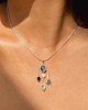 Kyanite, Ioilite, Pearl, Blue Topaz Silver Pendant Kyanite, Ioilite, Pearl, Blue Topaz Silver Pendant