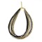 Black Silver Gold Seed Bead Necklace