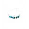 Blue Chalcedony White Howlite Beaded Silver Necklace