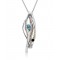 Silver Pendant with Blue Topaz & Iolite