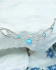 Blue White Opalite Silver Necklace-NECKLACES & PENDANTS Blue White Opalite Silver Necklace