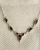 Eight Garnet Silver Necklace-NECKLACES & PENDANTS Eight Garnet Silver Necklace