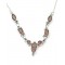 Eight Garnet Silver Necklace