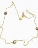 Gold Plated Necklace with Labradorite Stones-NECKLACES & PENDANTS Gold Plated Necklace with Labradorite Stones