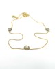 Gold Plated Necklace with Labradorite Stones-NECKLACES & PENDANTS Gold Plated Necklace with Labradorite Stones