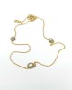 Gold Plated Necklace with Labradorite Stones-NECKLACES & PENDANTS Gold Plated Necklace with Labradorite Stones