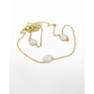 Gold Plated Necklace with Quartz Gold Plated Necklace with Quartz