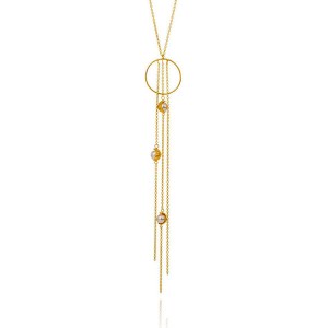 Gold Plated Silver Pearl Necklace