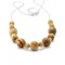 Jasper, Gold Plated Beaded Silver Necklace