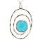 Large Opalite Silver Pendant