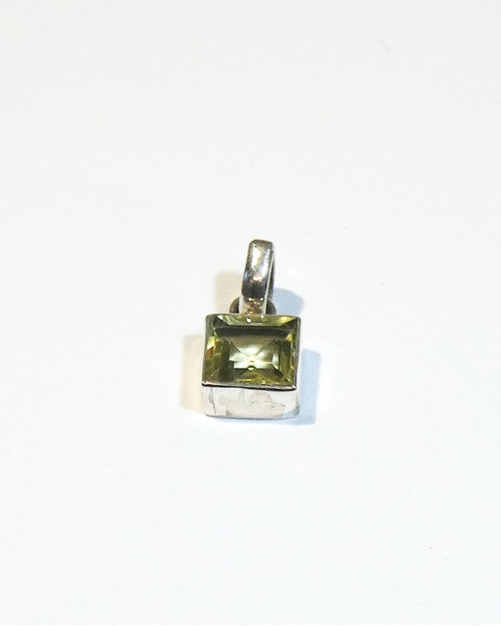 Lemon Topaz Silver Pendant-NECKLACES & PENDANTS Lemon Topaz Silver Pendant