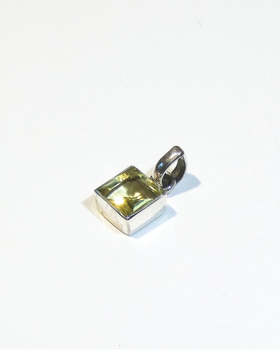 Lemon Topaz Silver Pendant-NECKLACES & PENDANTS Lemon Topaz Silver Pendant