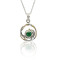 Silver and Emerald Round Pendant