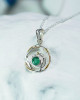 Silver and Emerald Round Pendant Silver and Emerald Round Pendant