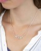 Silver & Gold Plated Daffodil Necklace-NECKLACES & PENDANTS Silver & Gold Plated Daffodil Necklace