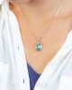 Silver Labradorite Pendant-NECKLACES & PENDANTS Silver Labradorite Pendant