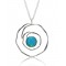 Silver Spiral Blue OPalite Pendant