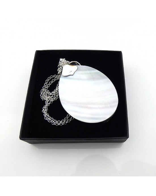 Sterling Silver Flower Pendant Freshwater Pearl Shell-NECKLACES & PENDANTS Sterling Silver Flower Pendant Freshwater Pearl Shell