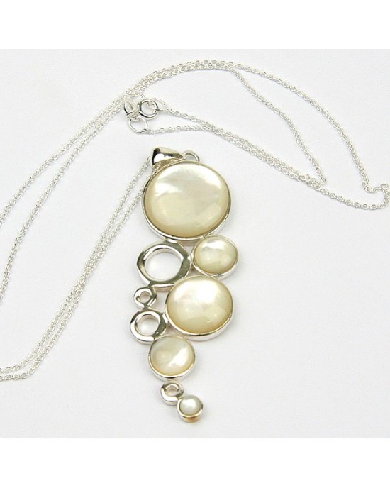 Sterling Silver Shell Pendant-NECKLACES & PENDANTS Sterling Silver Shell Pendant