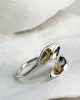 Adjustable Silver Ring, Lily design by Banyan-RINGS Adjustable Silver Ring, Lily design by Banyan