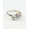Amethyst Opalite Silver Swirl Ring