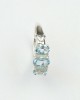 Blue Topaz Three Stone Silver Ring-RINGS Blue Topaz Three Stone Silver Ring