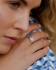 Oval Cabochon Moonstone Silver Ring