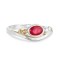 Pink Ruby CZ Silver Ring