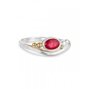 Pink Ruby CZ Silver Ring Pink Ruby CZ Silver Ring