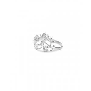 Flowering Branch Silver Ring