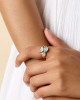 Moonstone, Rose and Aqua Chalcedony Gold Ring