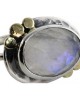 Oval Moonstone Silver Ring-RINGS Oval Moonstone Silver Ring