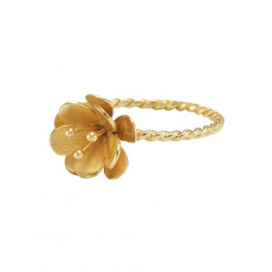 Silver, Gold Plated Wild Flower Ring Silver, Gold Plated Wild Flower Ring