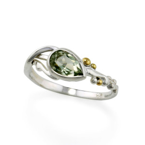 Silver & Green Amethyst Ring Silver & Green Amethyst Ring