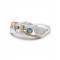 Silver Ring - Blue Topaz, Opalite with Flower