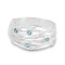 Silver Stranded Ring with Blue Topaz