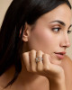 Multi Stone Silver Ring-RINGS Multi Stone Silver Ring