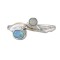 Two Opalite Silver Ring
