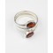 Two Stone Garnet Silver RIng