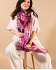 Large Silk Scarf - Hibiscus Pink
