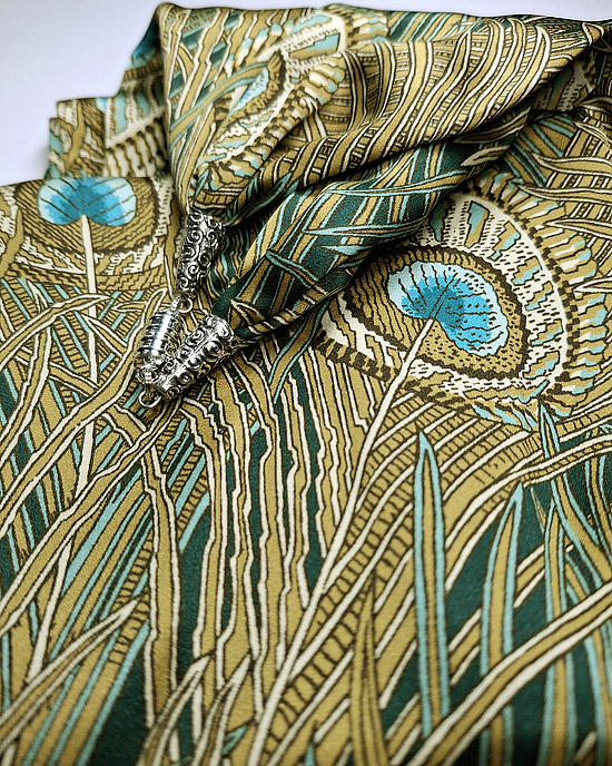Liberty Silk Satin Scarf, Royal Hera